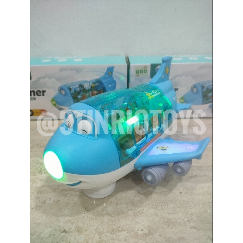 Mainan Anak Airliner Universal Pesawat Lampu Musik