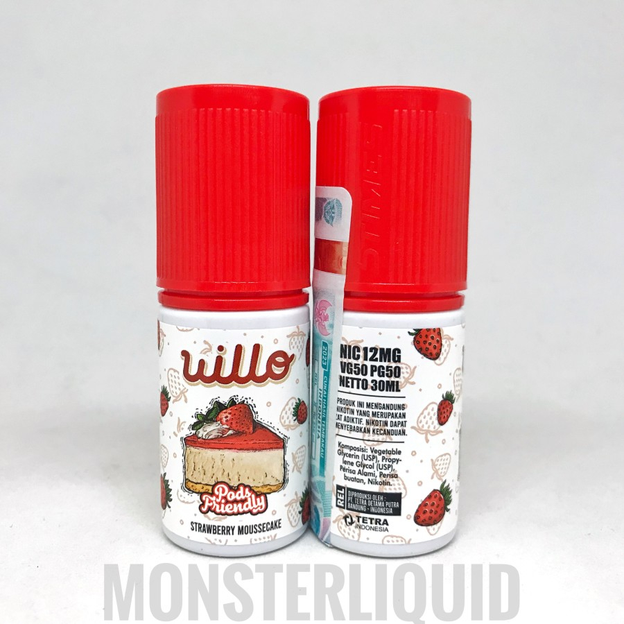 PODS FRIENDLY WILLO STRAWBERRY MOUSSECAKE BY TETRA 12MG 30ML