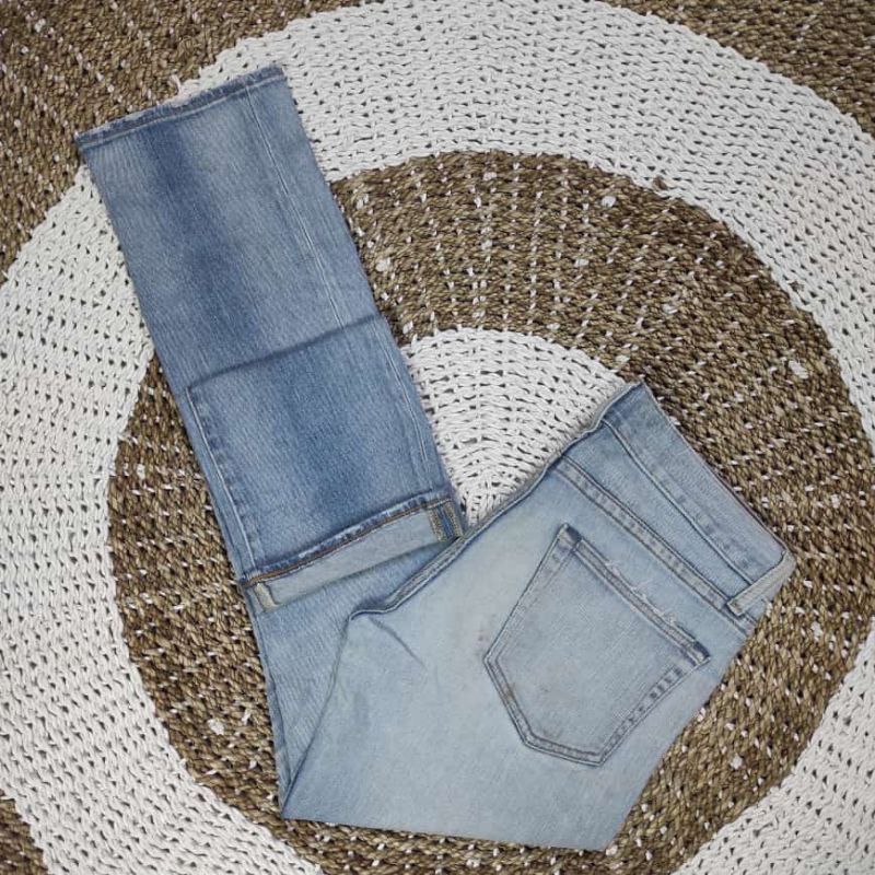 celana jeans pria uniqlo slim straight
