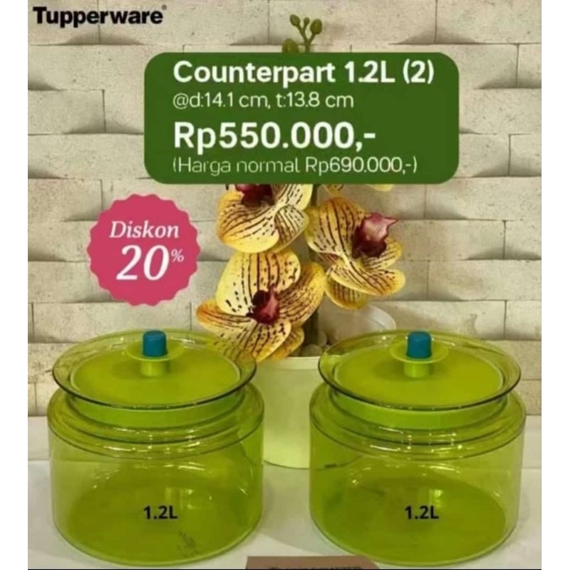 Counterpart hijau ukuran @1,2L (2pcs)