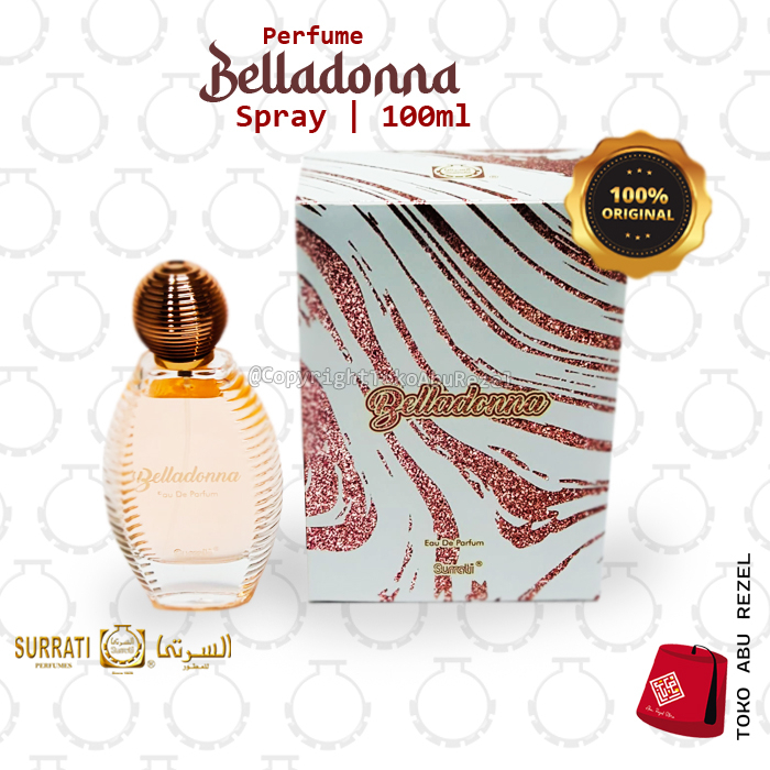 Parfum Spray 100ml Belladonna Original By Surrati | Parfum Surrati | Spray 100 ml |  Surrati Perfumes| Original Product | Surrati Factory Holly Makkah KSA