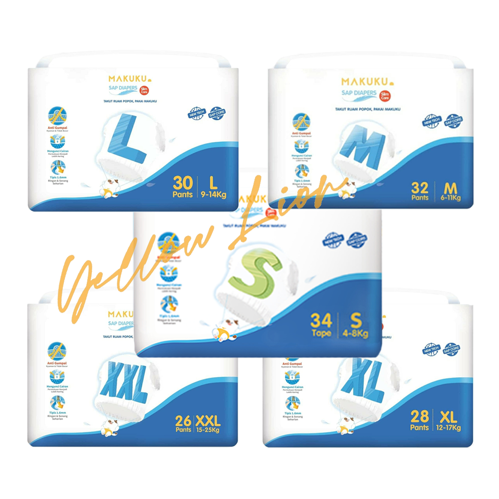 MAKUKU SAP Diapers Slim Care Pants (NB/S/M/L/XL/XXl)