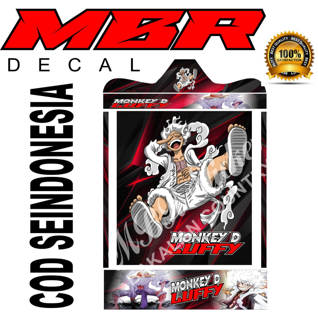 STIKER DECAL SANGKAR LUFY DE LUFY ONE PIECE KEREN COD SANGKAR EBOD BNR RADJA KOPER KOSAN
