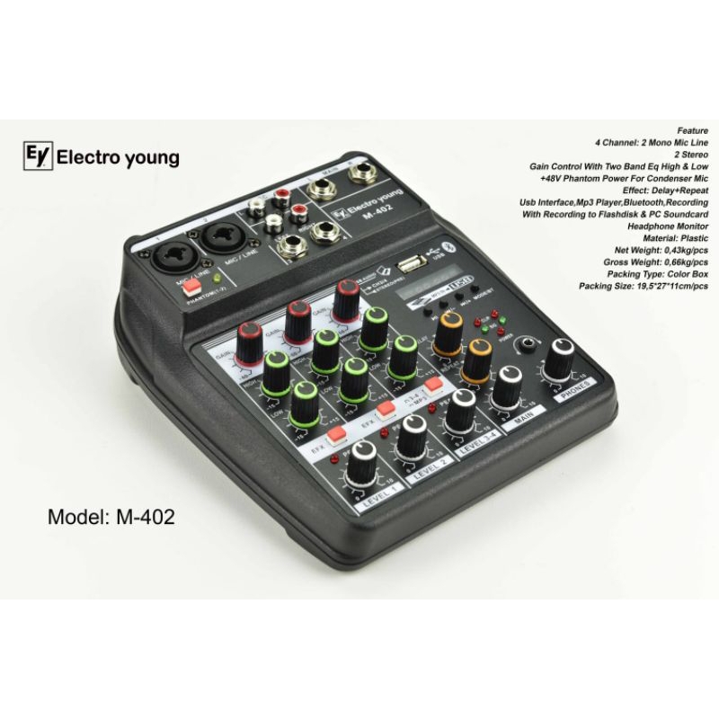 MIXER AUDIO ELECTRO YOUNG M 402 ORIGINAL