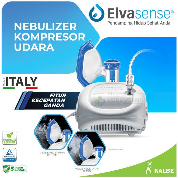 Alat Bantu Pernafasan Elvasense Nebulizer Compressor NEB39