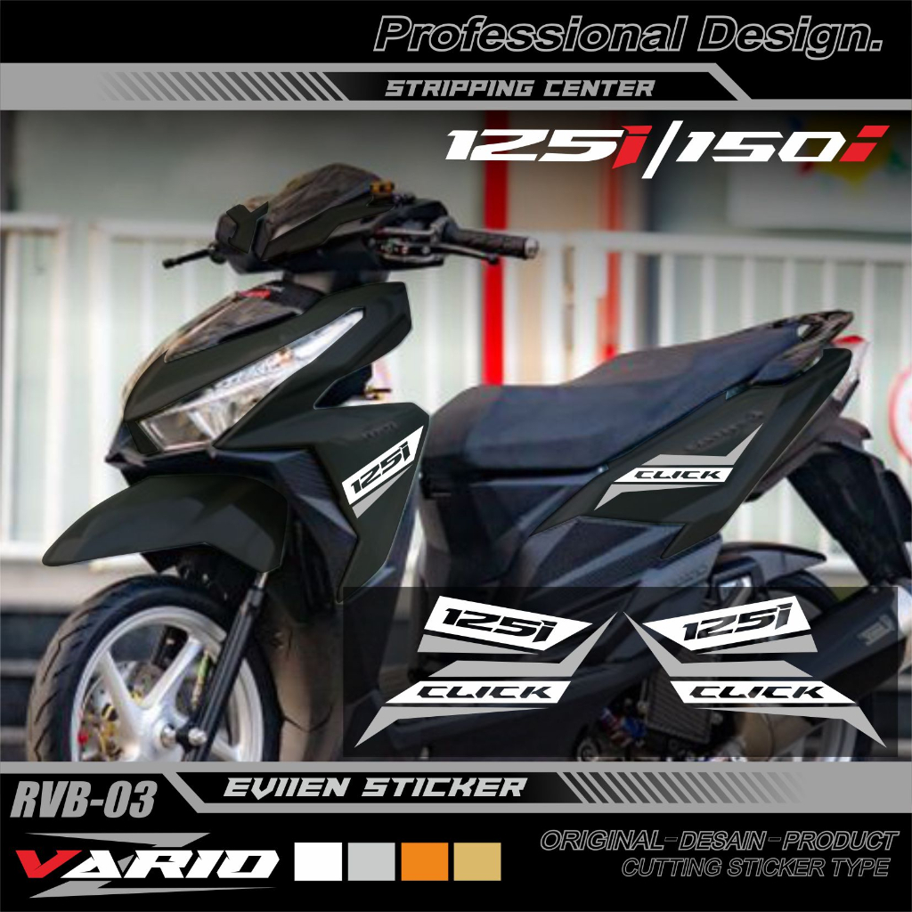 STRIPING MOTOR VARIO LED OLD 125/150 CUTTING STICKER VARIO LED TAHUN 2015 2016 2017 2018 RVB-03
