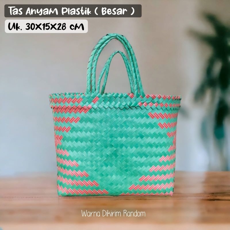 Tas Anyaman Plastik Ukuran Besar Belanja