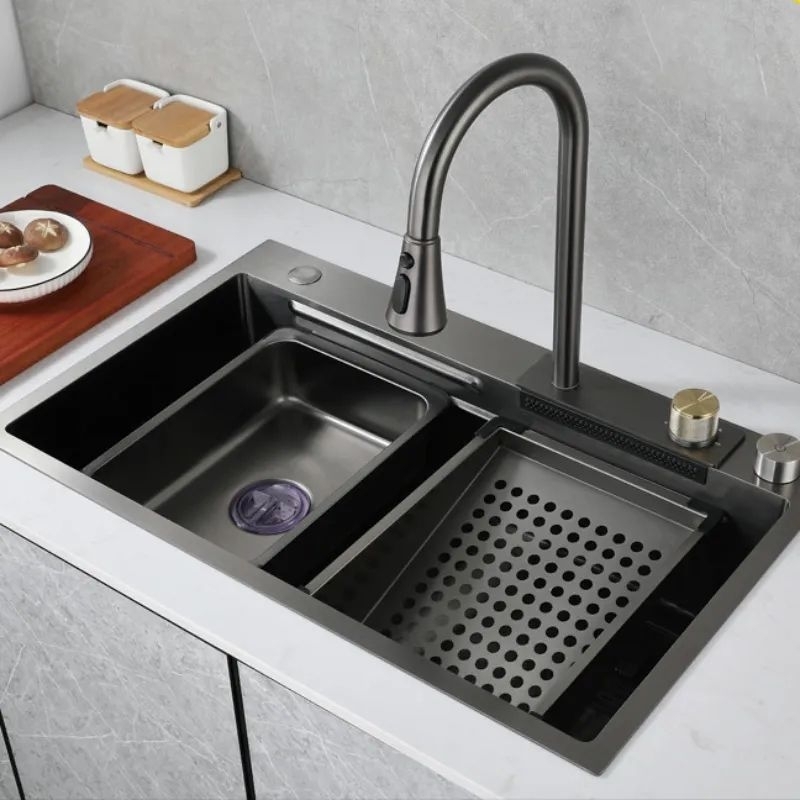 Komplit Set Kitchen Sink ONAN ORIGINAL New Stile Black bak cuci piring stainless sus 304