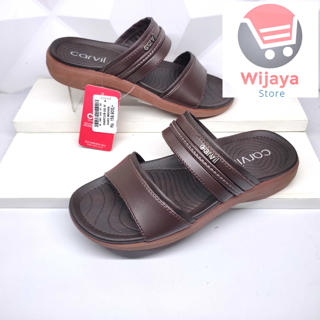 Carvil Dunhil Sandal Slop Pria Sendal Selop Kasual Pria Laki-Laki Original Carvil Desain Trendy Kulit Sintetis Berkualitas MARCUS REVINO ALAN ALFREDO