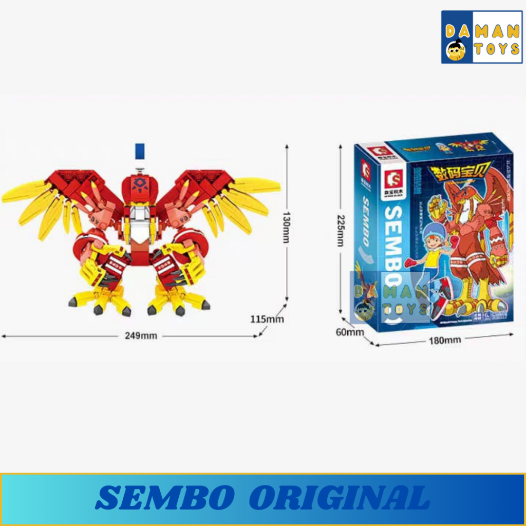 Sembo Bricks Digimon Adventure Taichi Greymon Yamato Sora Joe  Taichi Yamato Sora Agumon