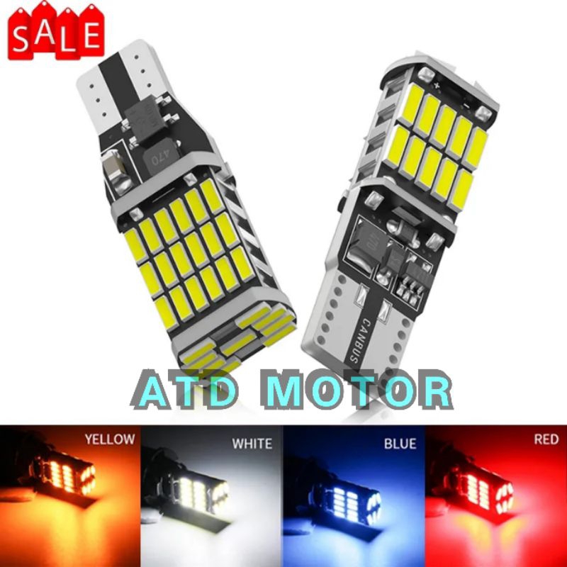 Lampu mobil lampu motor T15 45SMD untuk sein senja kota super terang lampu sein Dajjal