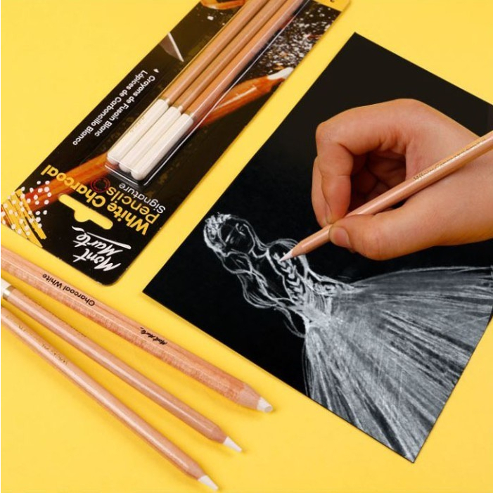 Pensil Arang Putih - White Charcoal Mont Marte SATUAN