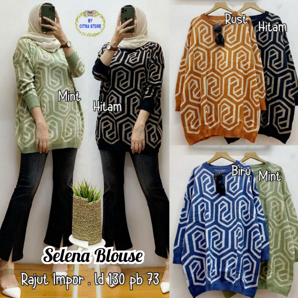KAOS WANITA LENGAN PANJANG / KAOS RAJUT IMPORT KOREAN STYLE / BAJU IMPORT WANITA LENGAN PANJANG