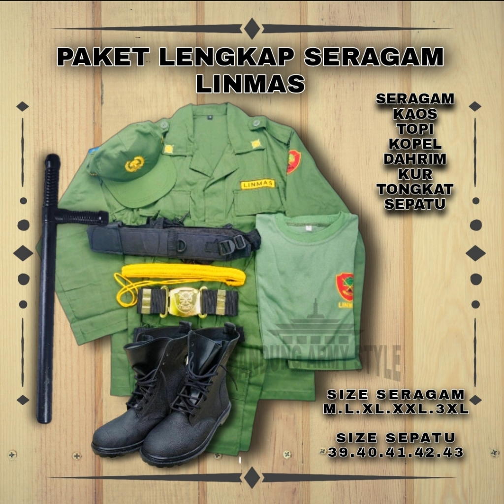 SERAGAM LINMAS. PAKAIAN LINMAS. SERAGAM HANSIP TERBARU .LINMAS HIJAU ARMY ,STELAN LINMAS.PAKETAN LINMAS.SERAGAM LINMAS TERBARURU