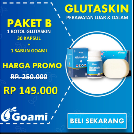 GLUTASKIN GOAMI ISI 30 KAPSUL + 1 SABUN -  KAPSUL PEMUTIH SELURUH BADAN, WAJAH, KETIAK, SELANGKANGAN