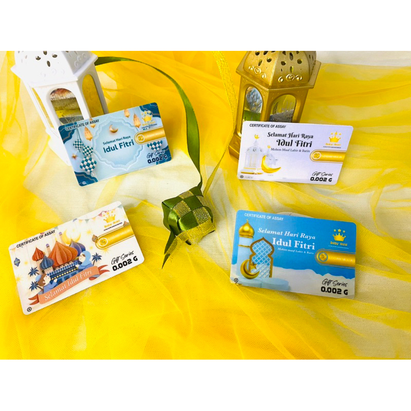 [FREE AMPLOP IDUL FITRI LEBARAN] GRAMASI 0,002 GRAM BABY GOLD GIFT SERIES EMAS 24 KARAT SOUVENIR IDU