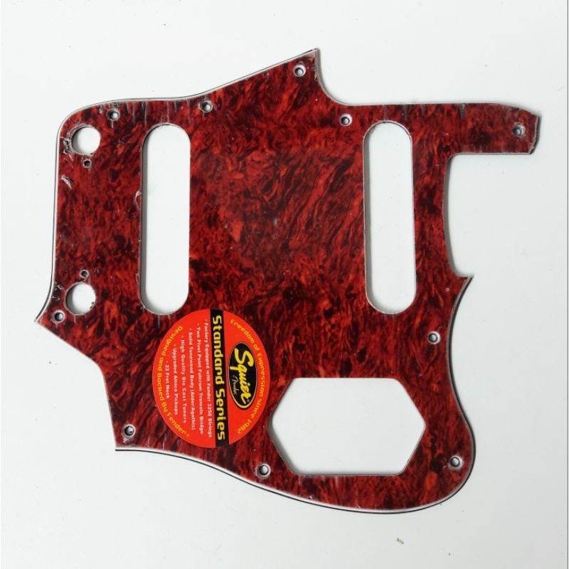 turtoise pickguard gitar jaguar original squier by fender