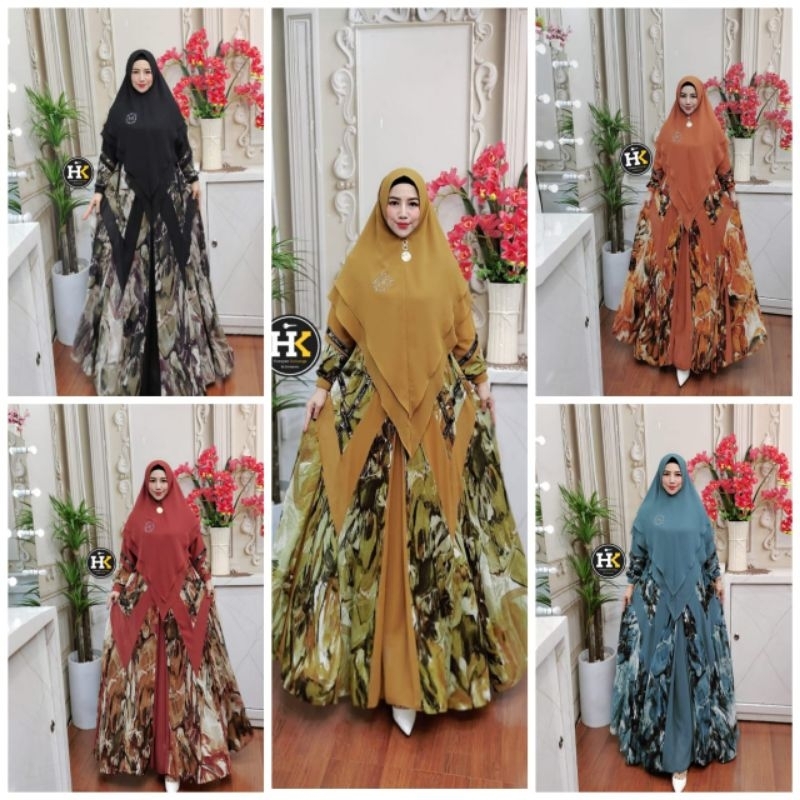 silvia series syari by hk dermawan//gamis ori//gamis set