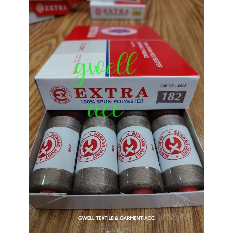 500 METER  BENANG  JAHIT MERK EXTRA WARNA  WARNI  ( Harga per 1 pcs )