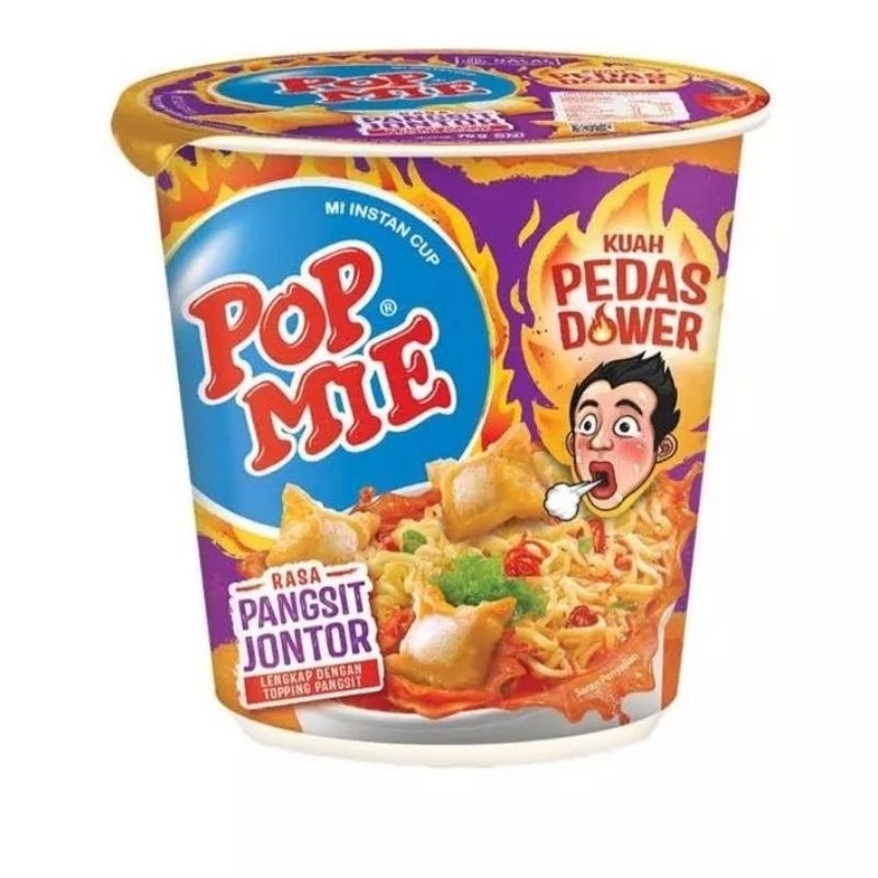 Pop Mie Pedas Dower Pangsit Jontor 1 Karton 12 Pcs