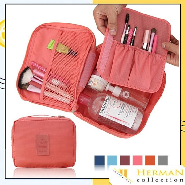 Traveling Pouch Make Up Kosmetik Tas Skincare Alat Mandi Serbaguna AS04