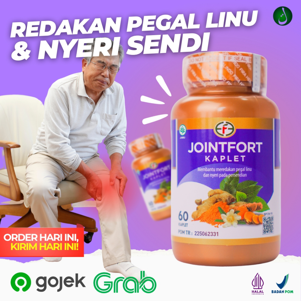 Kaplet JOINTFORT Obat Herbal Ampuh Atasi Asam Urat Nyeri Sendi Rematik