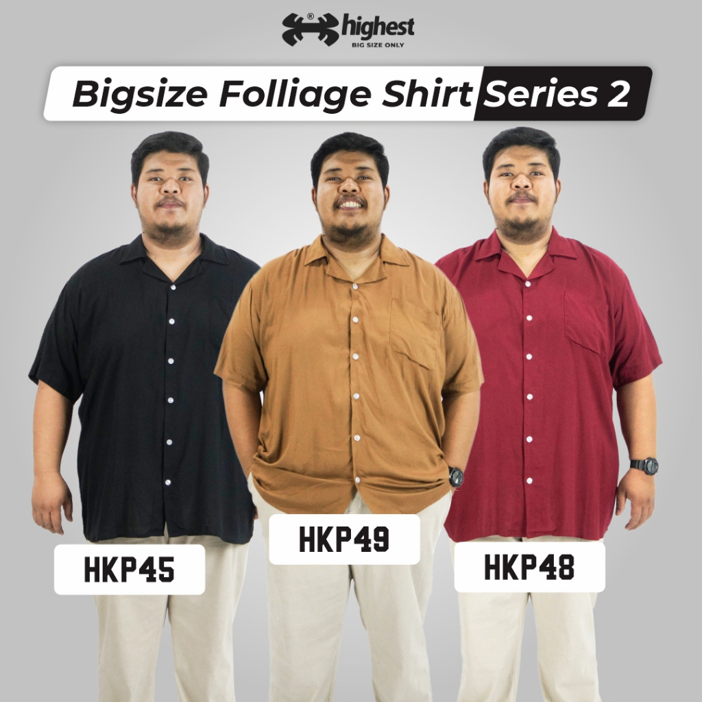 HIGHEST Kemeja Polos Pendek Formal Casual Ordinary Ukuran Big Size Jumbo Series 1 HKP Highestworld