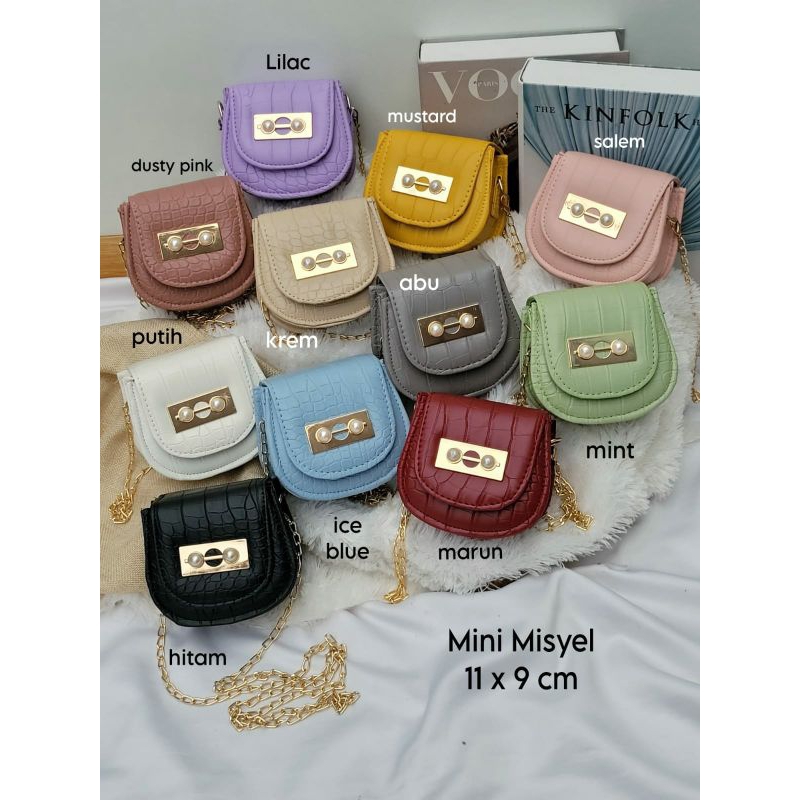 Croco Mini Pearl Slingbag Tas Selempang Mini Wanita