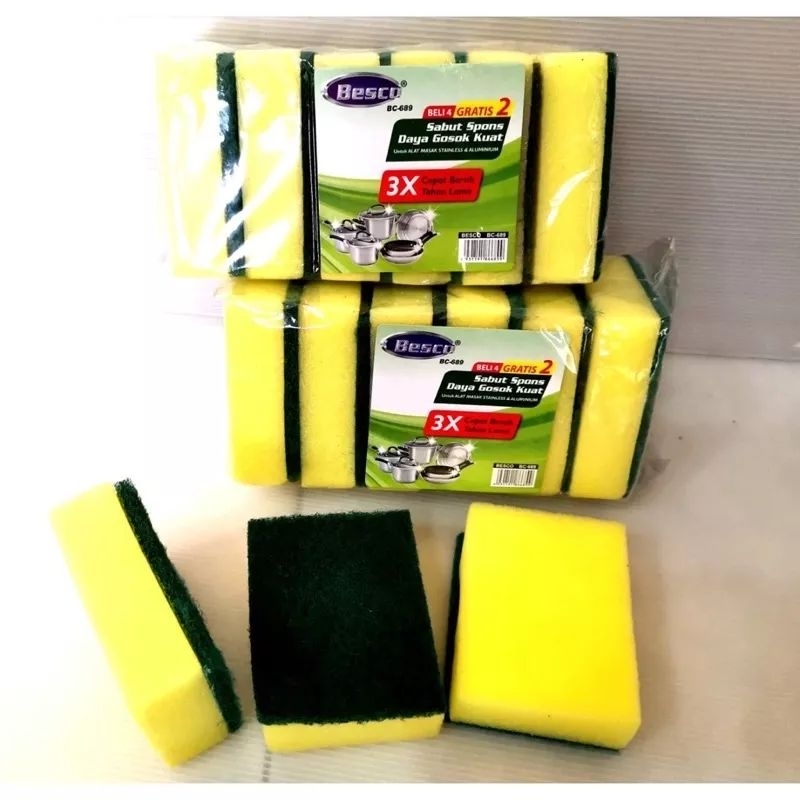 SPON BUSA TEBAL 3CM Spon Cuci piring Spon untuk cuci piring Spon Jaring bantal tebal 1,5cm