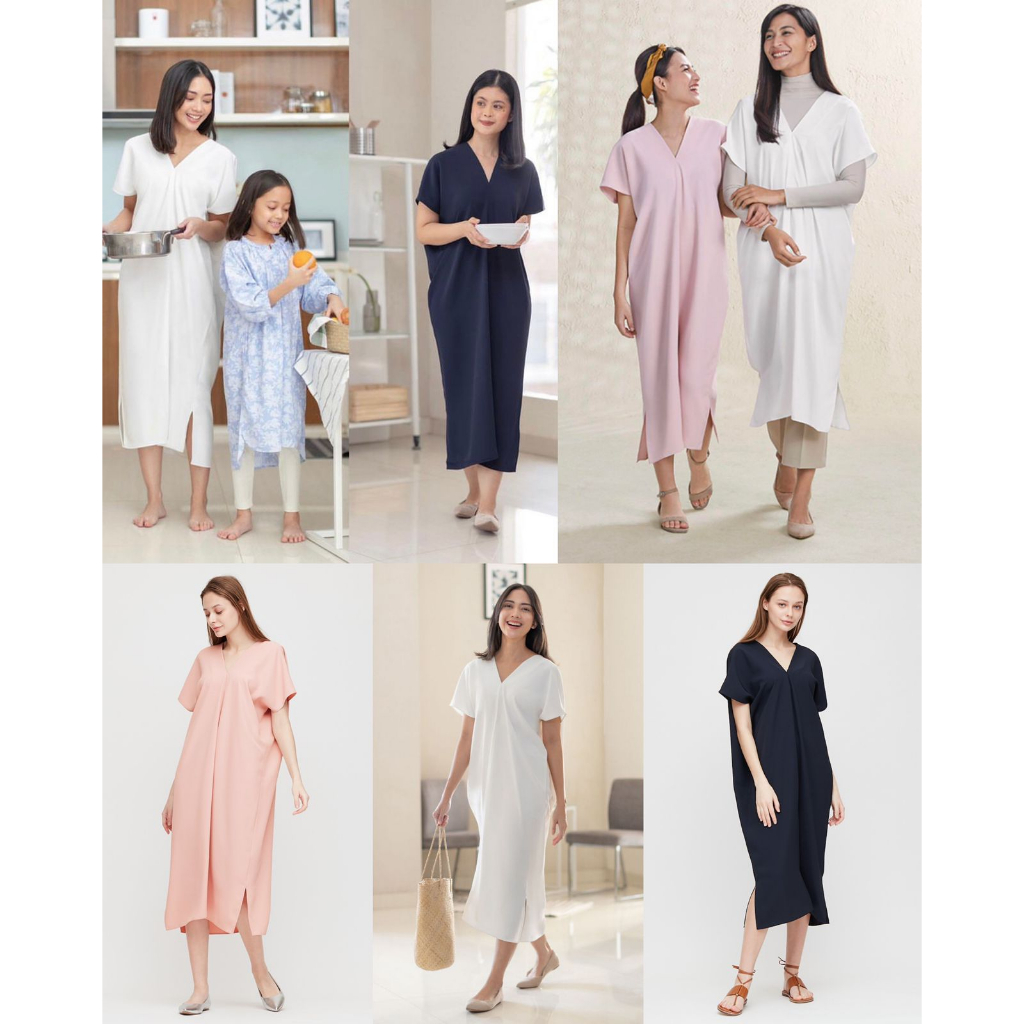 Uniqlo Kaftan Rayon Maxi Dress