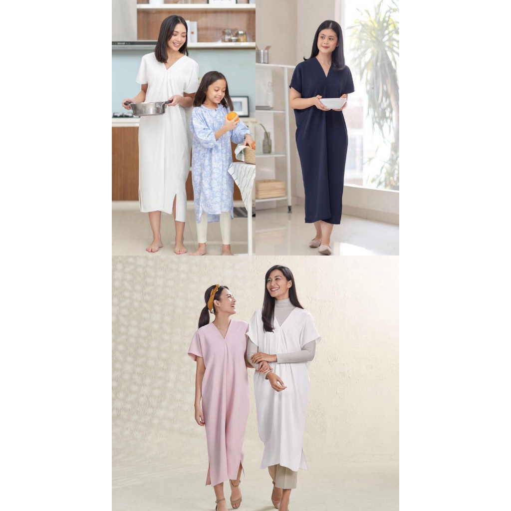 Uniqlo Kaftan Rayon Maxi Dress