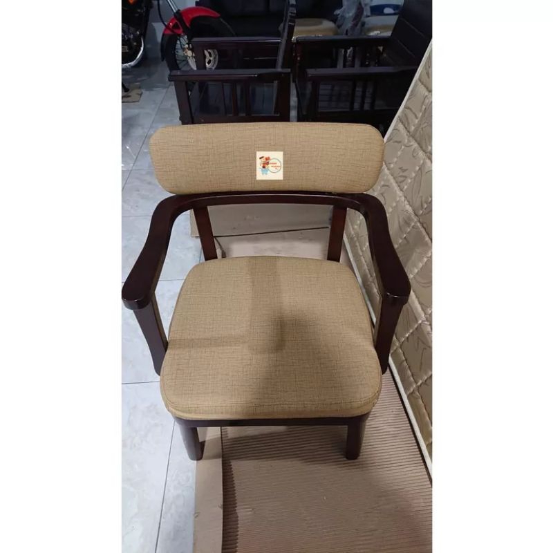 Kursi Kayu Set Meja Demose - Kursi Santai Outdoor Jok Busa - Kursi Teras