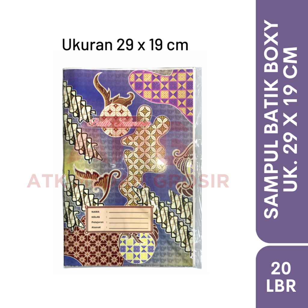 

SAMPUL KERTAS BATIK BUKU PANJANG / BOXY 20lembar