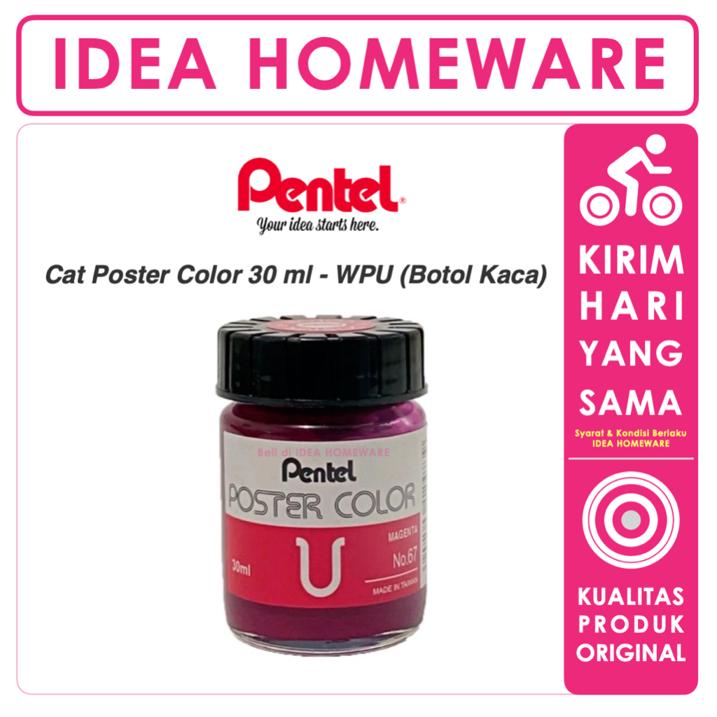 

Cat Poster Pentel Poster Color U WPU 30 ml Original Varian Purple Ungu