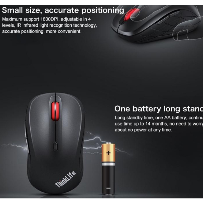 Mouse Silent Wirelees Bluetoth Thinkpad Thinkplus WLM210 Original