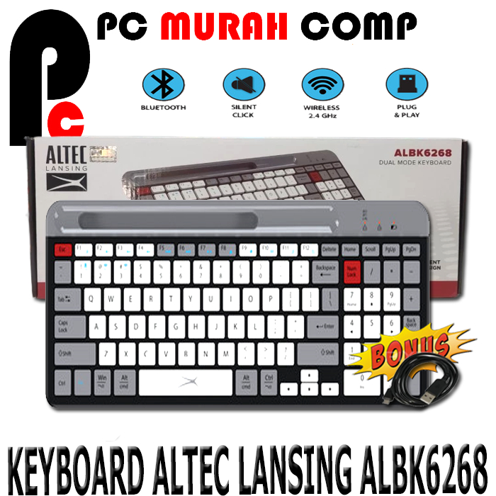 KEYBOARD MINI WIRELESS ALTEC LANSING ALBK6268 KEYBOARD DUAL MODE