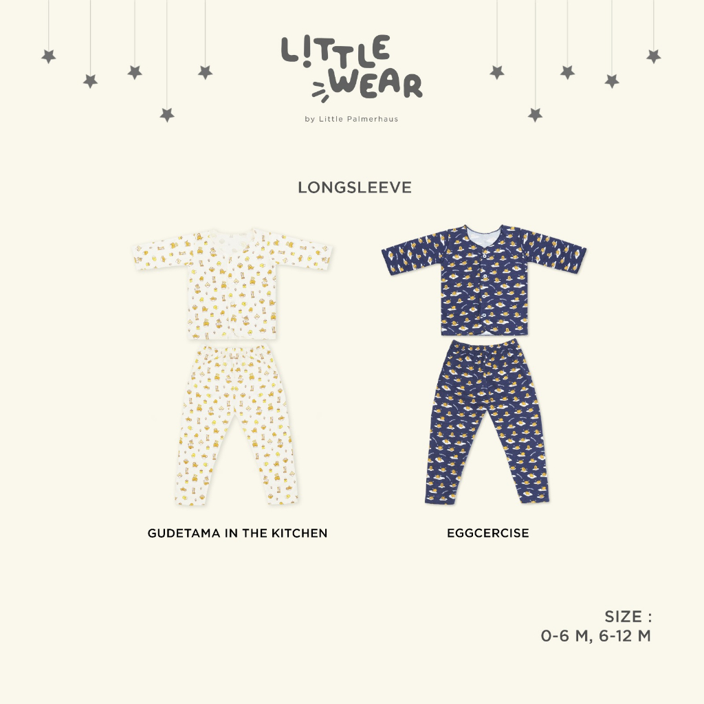 [Size 0-12m] Little Wear By Little Palmerhaus Cinnamoroll Long Sleeve Setelan Panjang Bayi