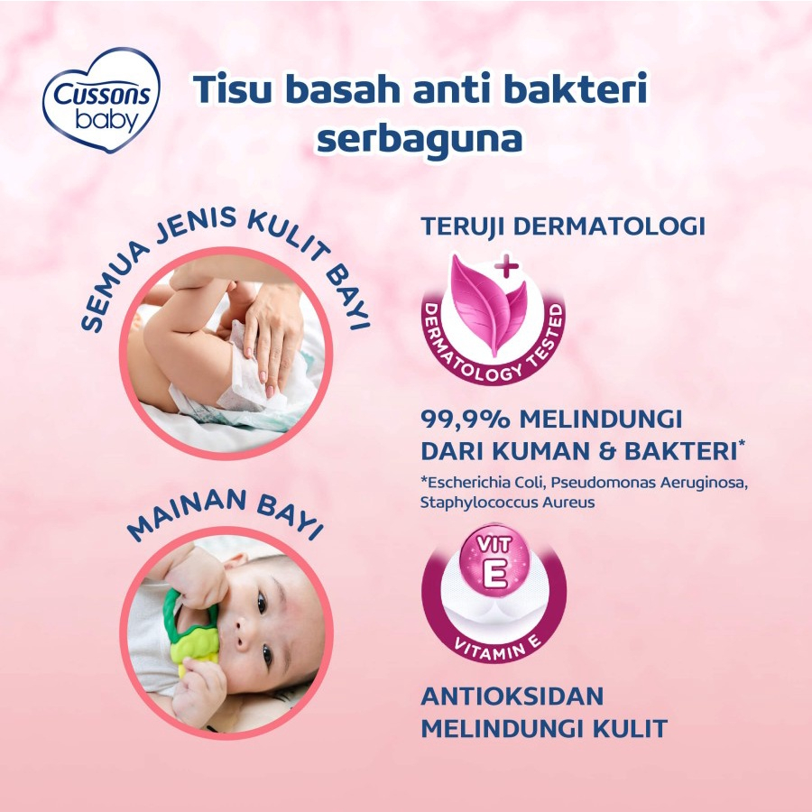 PROMO BUY 1 GET 1 TISU BASAH bayi CUSSONS BABY WIPES wet tissue isi 50 sheets Cusson cusons Makassar