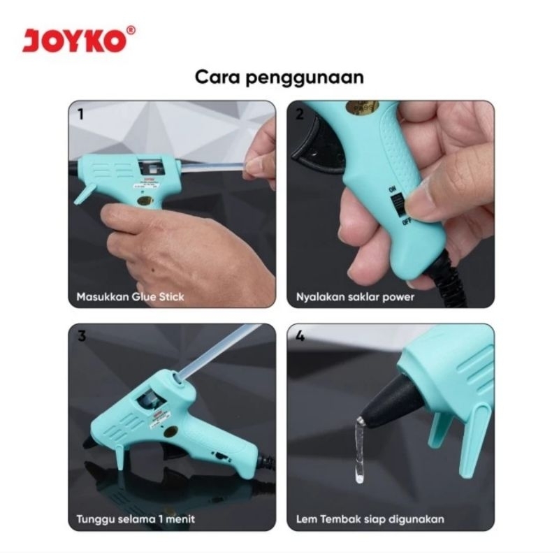 

gk Mesin Hot Melt Glue Gun Joyko Pastel Kecil Gg-854 (1pcs)