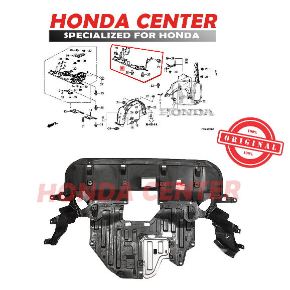 dek cover pelindung bawah mesin engine splash engine honda crv rm gen4 2012 2013 2014 2015