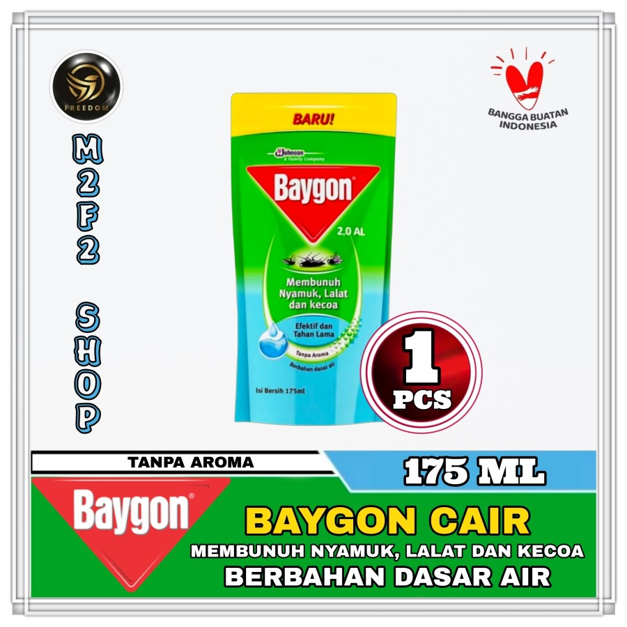 Baygon Liquid Spray Cair Tanpa Aroma Refill - 175 ml (Kemasan Satuan)