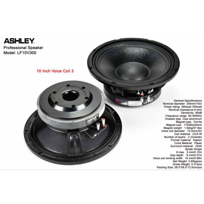 speaker ashley LF10V300 10inch originalSpeaker ashley Lf10v300 original