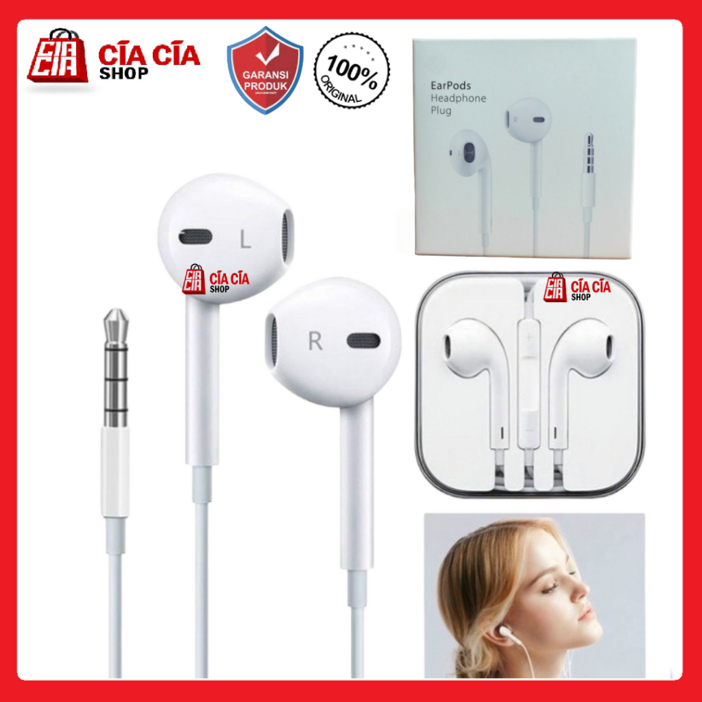 Earphone Headset Original 100% Ip 4 5 6 Handsfree In Ear