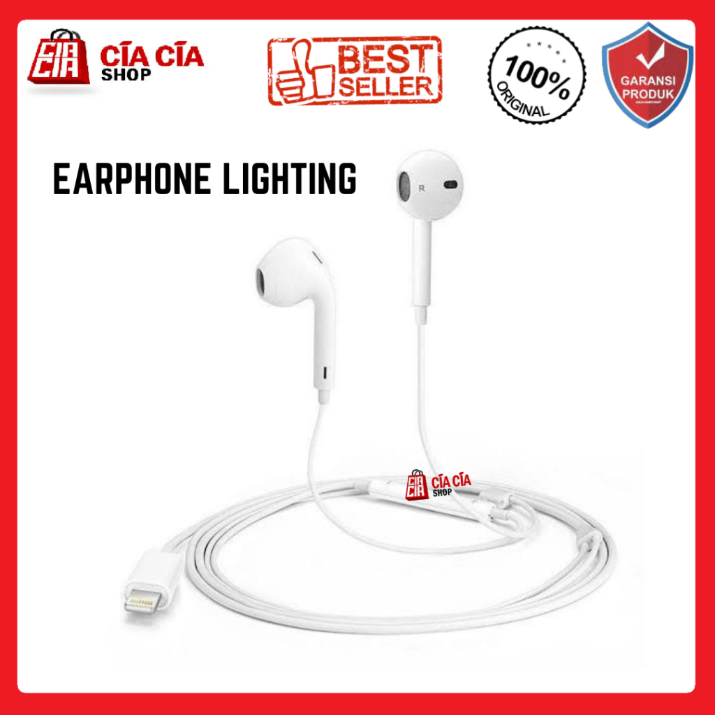 Earphone Lighting Headset Hansfree With Lighting Jack Connector IP 7 8 X 11 12 13