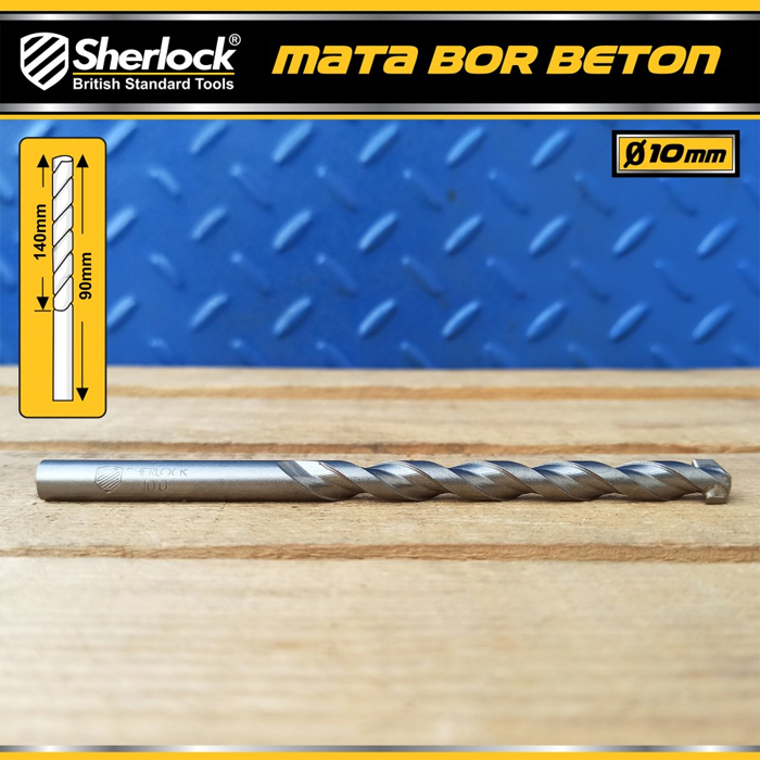 Mata Bor Beton TCT 10 mm / Sherlock (Mata terbuat dari Tungsten Carbide Tips)