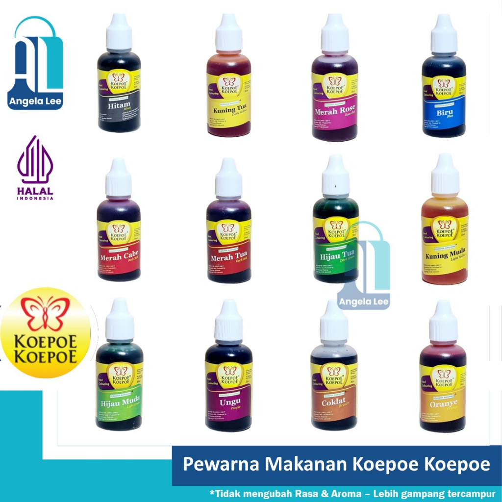 Koepoe Pewarna Makanan Koepoe Kupu Foodgrade Food Coloring Baking 30ml