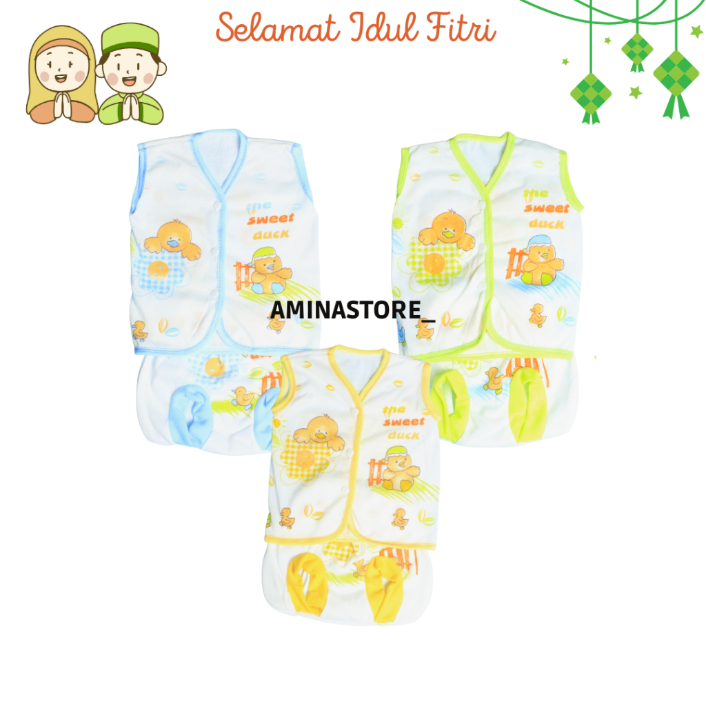 PROMO baju bayi setelan baju bayi tanpa lengan KATUN Newborn pakaian bayi 0 6 bulan perlengkapan bayi baru melahirkan toko perlengkapan bayi murah toko perlengkapan bayi