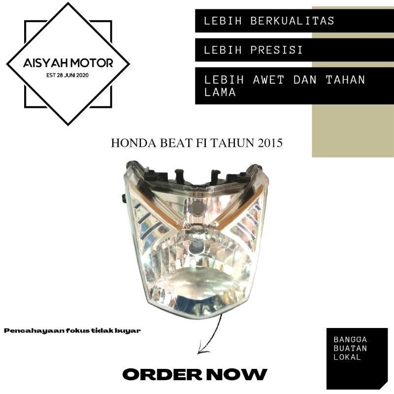 Reflektor Lampu Lengkap Honda Beat FI ESP Tahun 2015