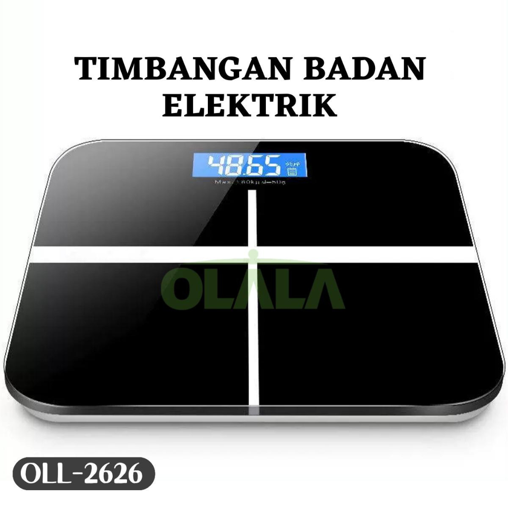 TIMBANGAN BADAN KACA DIGITAL BODY ELEKTRONIK HINGGA 180KG OLL-2626