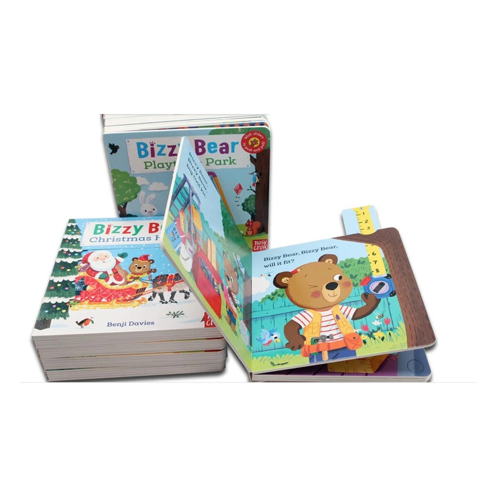 WD Buku Import Bizzy Bear Slider Pull and Push Board Books Buku Cerita Anak Kids Story Book